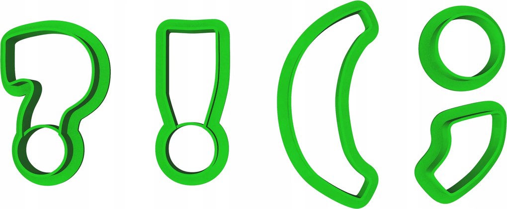 Mézeskalács lyukasztó Oktató írásjelek Készlet 4cm