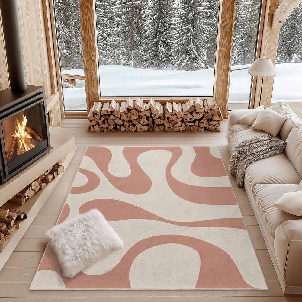 Rózsaszín mosható szőnyeg 60x100 cm Strawberry Latte – Mila Home