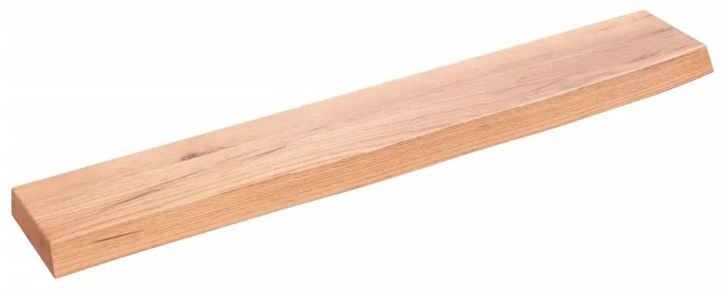 világosbarna kezelt tömör tölgyfa fali polc 60x10x2 cm