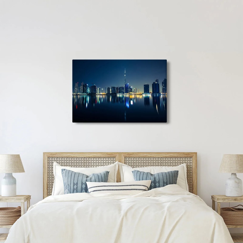 Éjszakai város képe (90x60 cm)