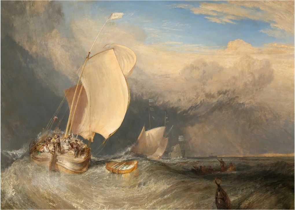Kép - William Turner, Fishing Boats with Hucksters Bargaining for Fish, reprodukciók (70x50 cm)