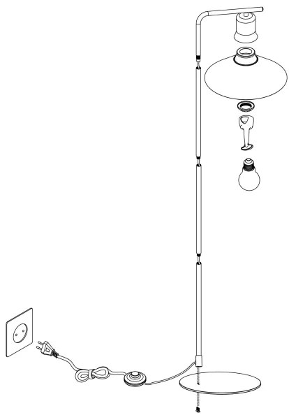 Eglo 99513 - Állólámpa ABREOSA 1xE27/28W/230V
