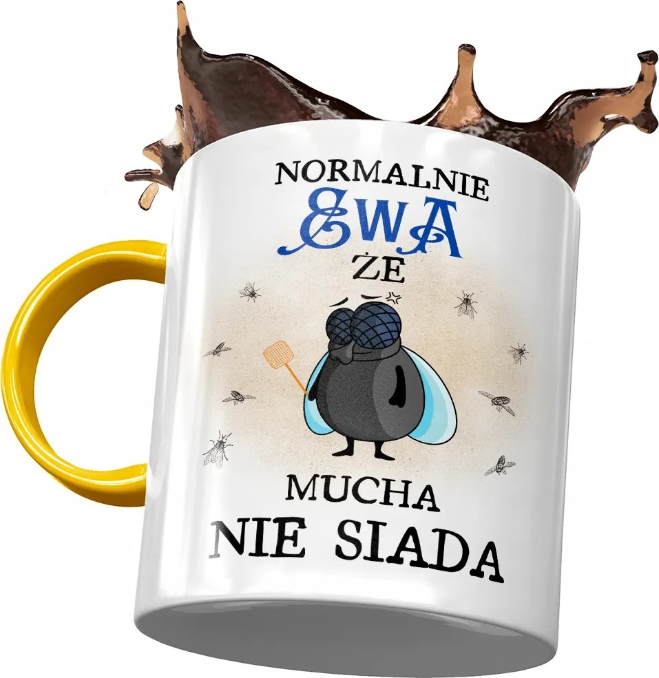 Sárga Bögre Éva Barátnő Feleség Ajándék Nyomtatott Fotóval