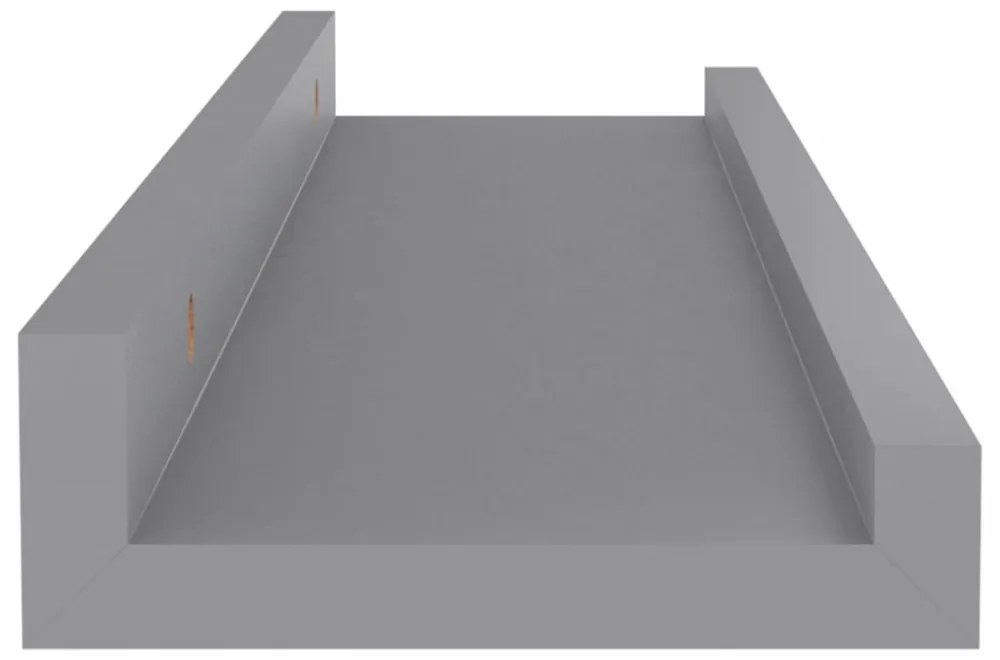 4 db szürke fali polc 40 x 9 x 3 cm