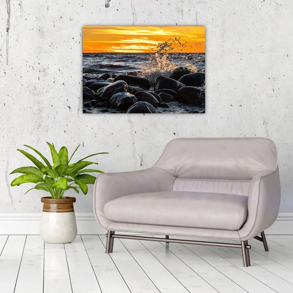 Tenger képe (üvegen) (70x50 cm)
