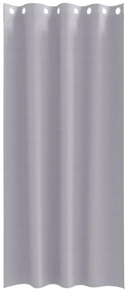 Függönyök függönyökkel 2 pcs Fém szürke 260x140cm Poliészter