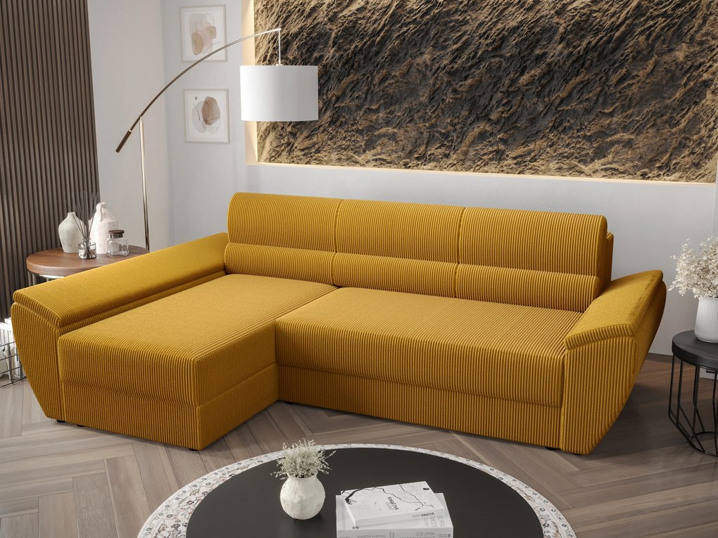 Sarok ülőgarnitúra Radiant L3 (sárga) (B). 1062245