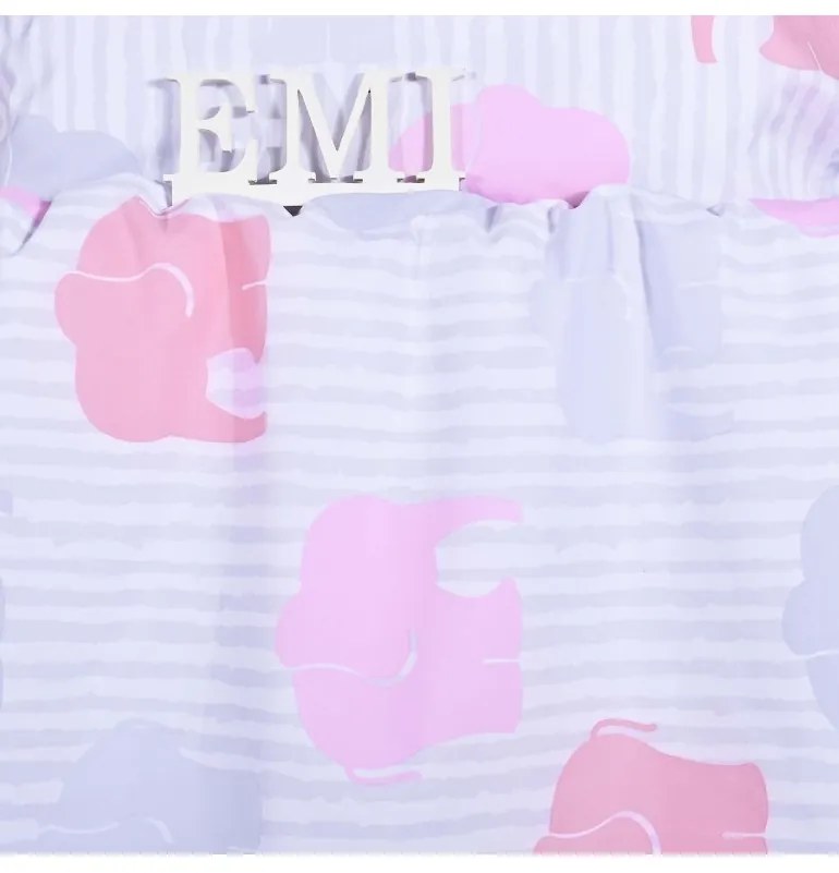 EMI Elefántos rózsaszín gyerek ágyneműhuzat, Kis hengeres párnahuzat