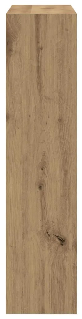 vidaXL Cipőtároló Fekvő Zsúfolt Tölgy 80x21x87,5 cm
