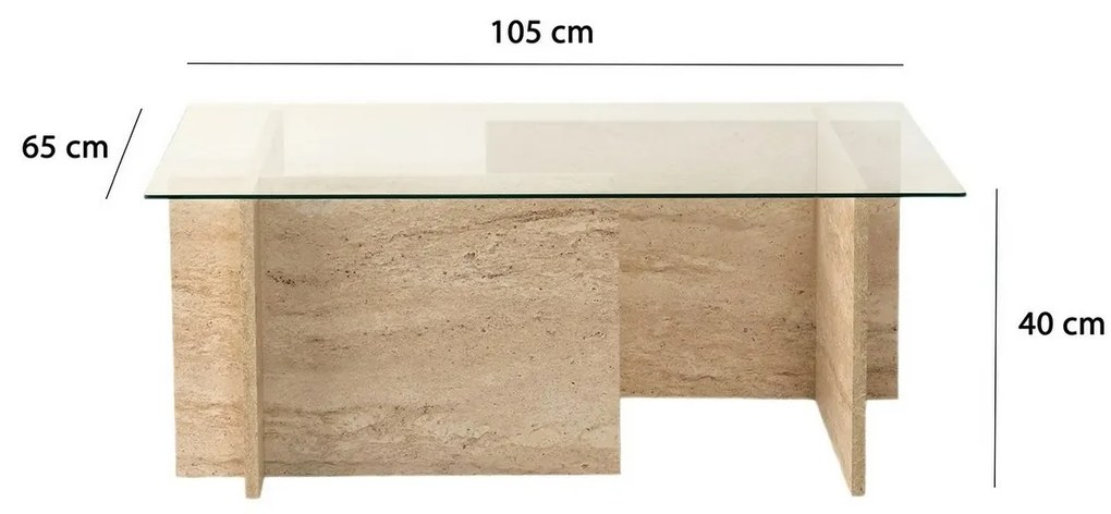 New Escape Travertine konferenciaasztal