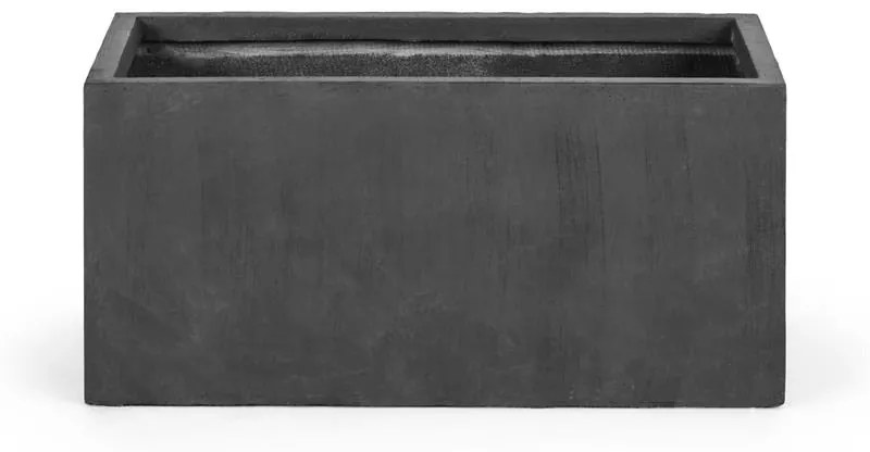 Solidflor, antracit, virágcserép, virág konténer, 79,5x38x38 cm, fiberton