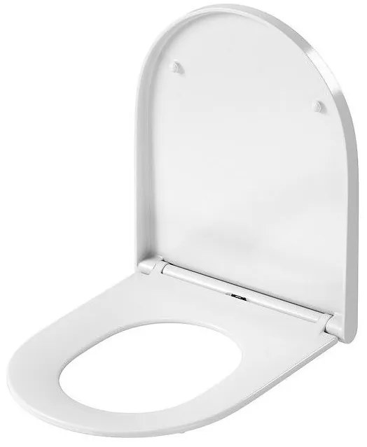 Cersanit Larga Oval CleanOn - függő WC csésze SLIM ülőkével, hőre keményedő, fehér, S701-472