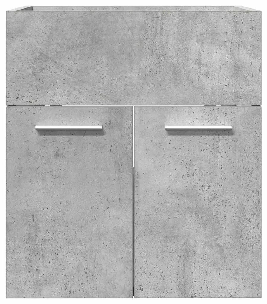 Betonszürke szerelt fa fürdőszobai mosdószekrény 41x38,5x46 cm