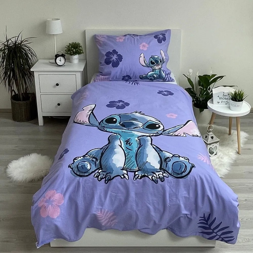 Egyszemélyes pamut gyerek ágyneműhuzat 140x200 cm Lilo and Stitch – Jerry Fabrics