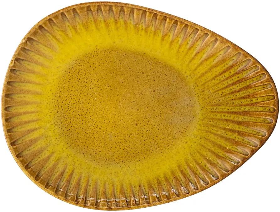 Cala sárga szervírozó tál, 26,5 x 20 cm - Bloomingville