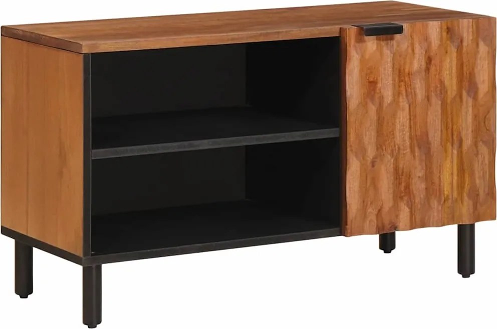 vidaXL TV szekrény Akácbarna felület 80 x 33 x 46 cm Tömör Mangófát