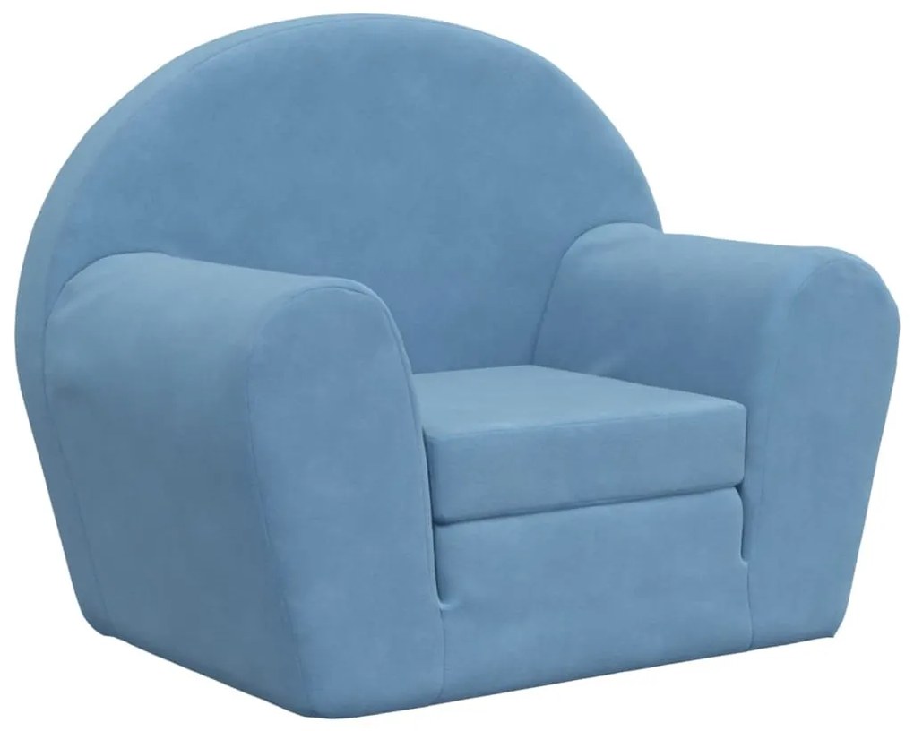 kék puha plüss gyerek kanapéágy