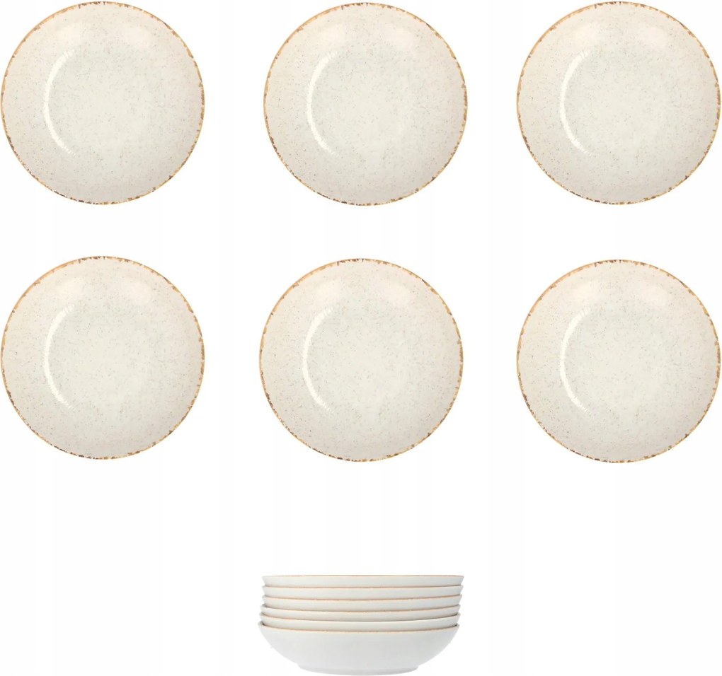 Lubiana Roma Készlet 6 db 22 cm-es Mélytányér Leveshez, Étkezéshez