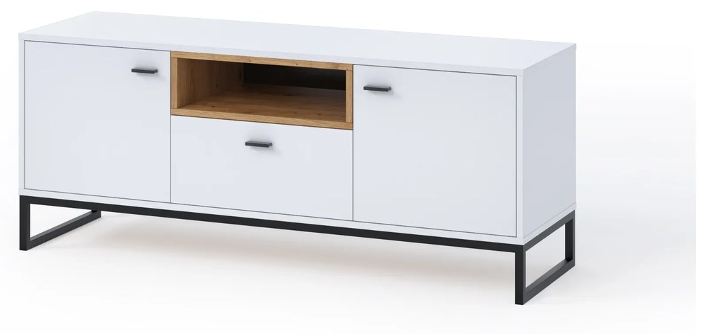TV asztal Oliver RTV (fehér + artisan tölgy). 1051815