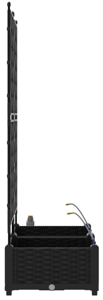 Kerti ültetők Fekete 80 x 40 x 126 cm Acél