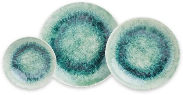 18 db kék/porcelán étkészlet