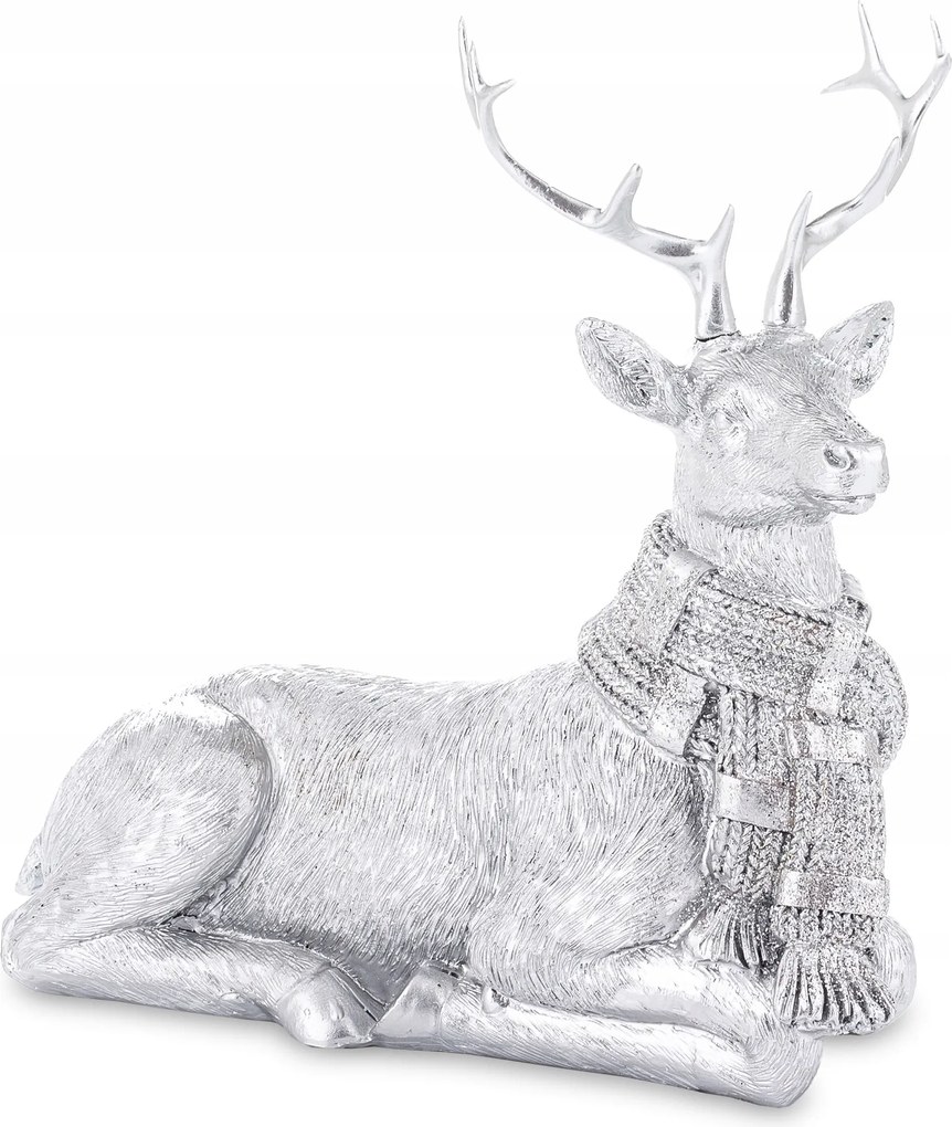 Rénszarvas Szarvas Ezüst Karácsonyi Figura Karácsonyfa Dekoráció Ajándék