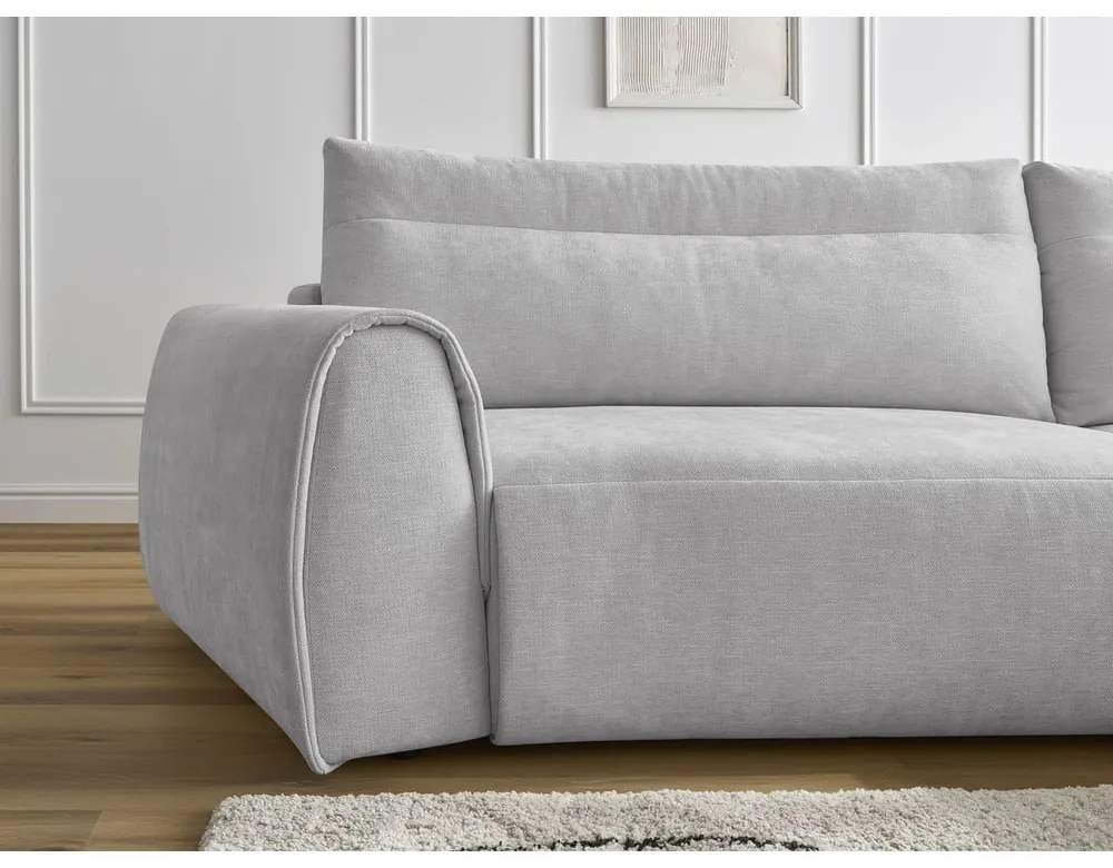 Világosszürke sarokkanapé Aden – Bobochic Paris