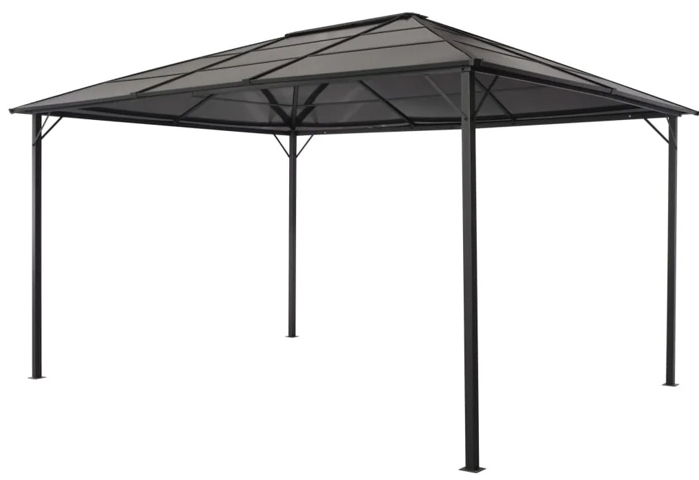 vidaXL fekete pavilon alumínium tetővel 4 x 3 x 2,6 m