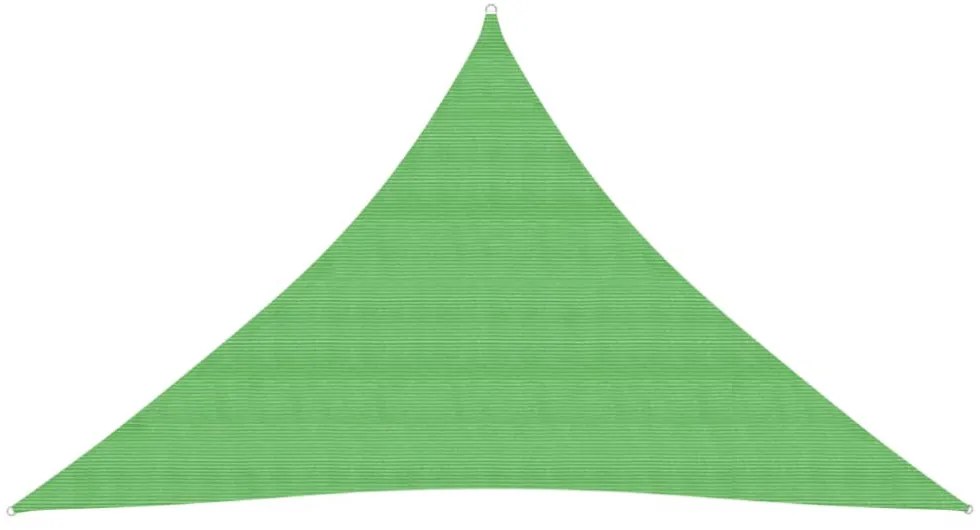 világoszöld HDPE napvitorla 160 g/m² 3,5 x 3,5 x 4,9 m