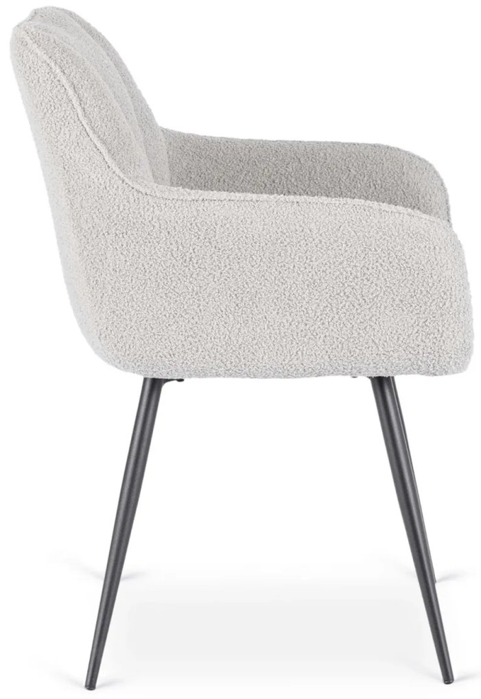 Krzesło NAWARA Szare Boucle
