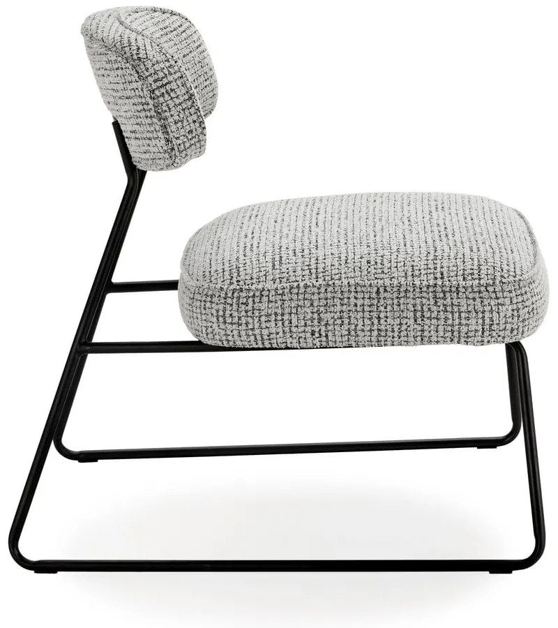 Fekete-fehér fotel Elon – Marckeric