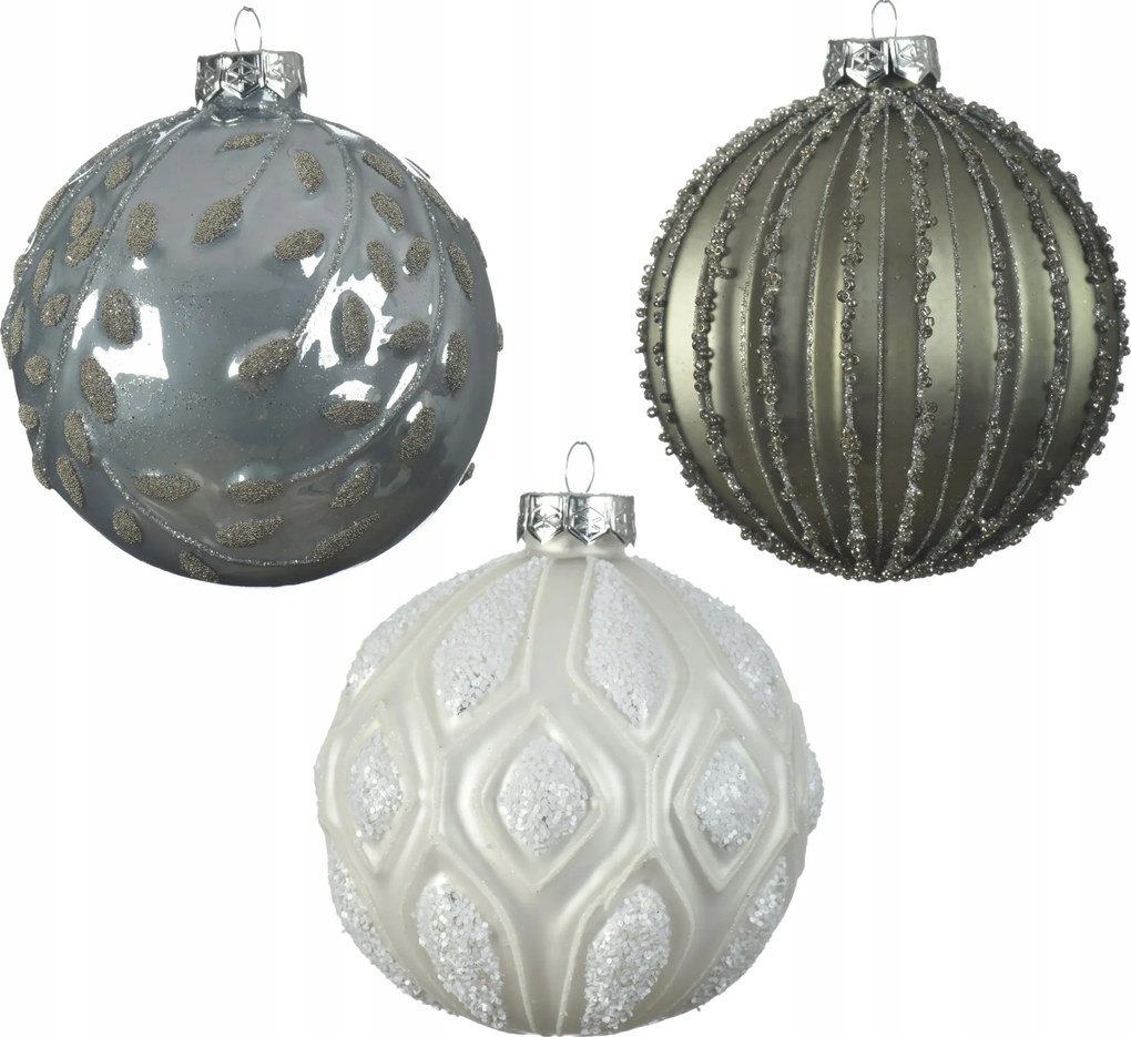 Karácsonyi gömb karácsonyfa dísz üveg csillámos