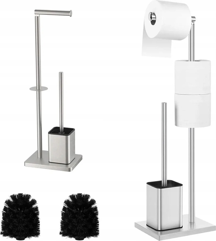 Fürdőszobai Wc Kefe Wc Papír Tartó Állvány 2 Az 1-BEN66 CM