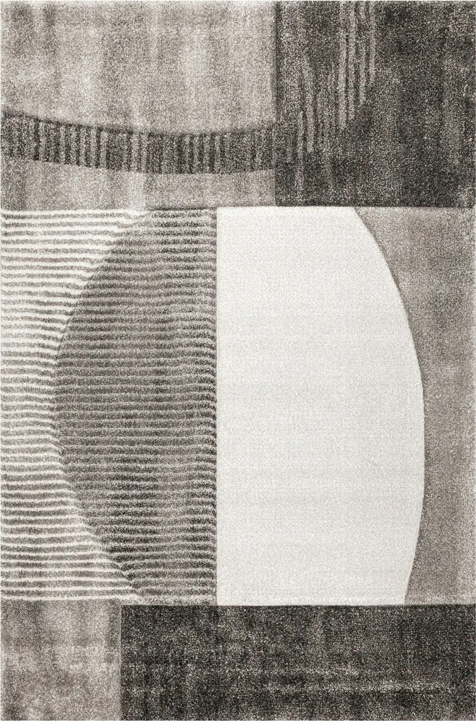 Grafit Szőnyeg Szürke Vastag Puha Geometria Kandy Hálószobába 160x230 cm