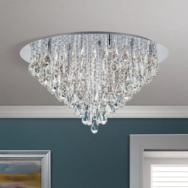 Orion DLU 2516/75-Kristály mennyezeti lámpa CELESTE 12xG9/40W/230V átm. 75 cm króm