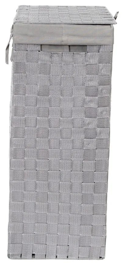 Laundry Basket Linen szürke, fedeles szennyeskosár, magasság 60 cm - Compactor