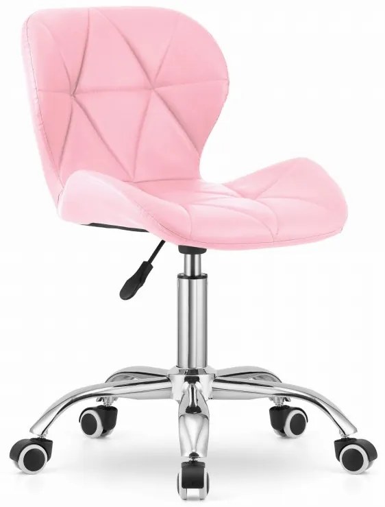 Dolgozószobai szett íróasztal TAYLOR SONOMA 100x50 cm + irodai szék AVOLA ökobőr rózsaszín