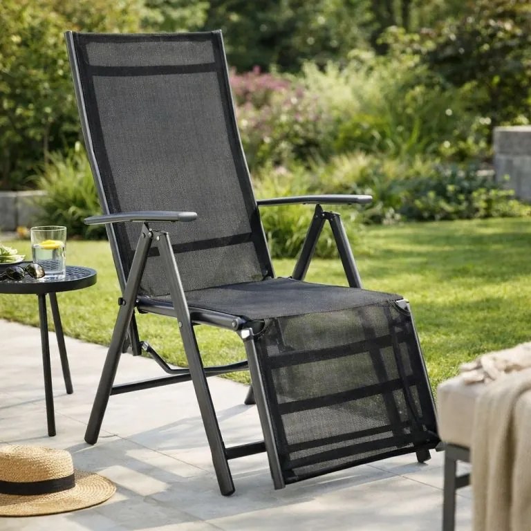 GARTHEN Kerti szék összecsukható RELAX antracit