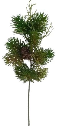 Műfenyő ág toboz zölddel, 46 cm