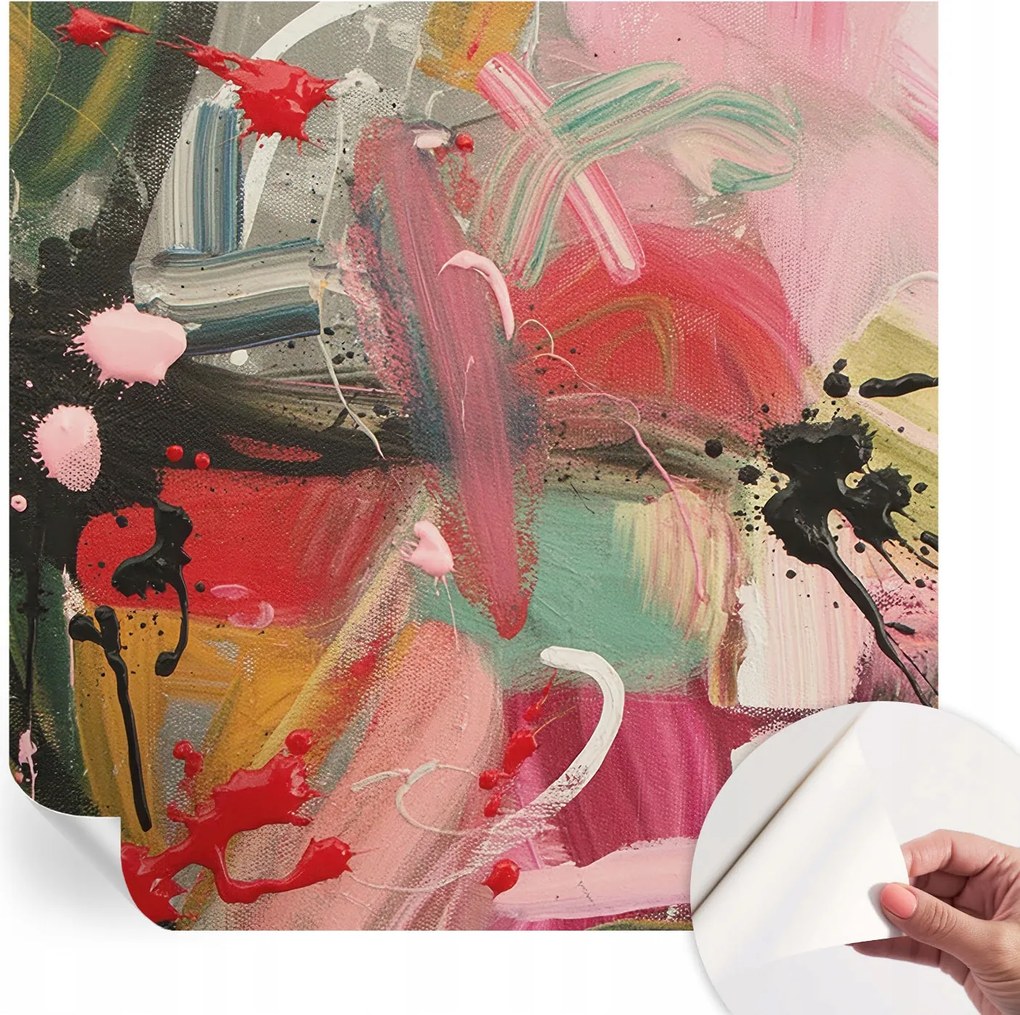 Dekoratív Öntapadós Tapéta Divatos Minták Színes Káosz 250x250 cm