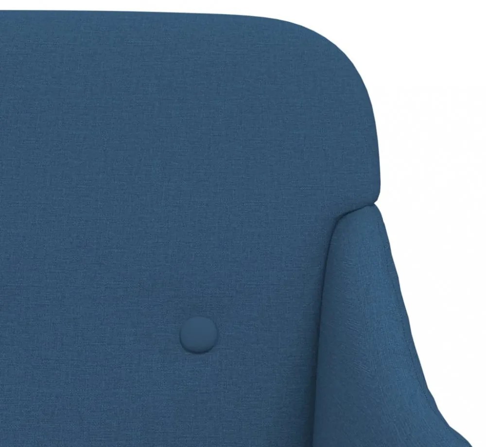 kék szövet pad 110 x 76 x 80 cm