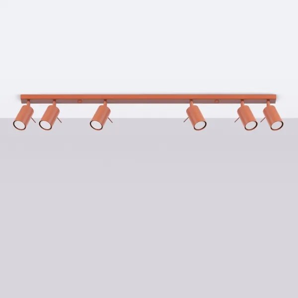 Sollux SL.1511 - Spotlámpa RING 6xGU10/10W/230V piros