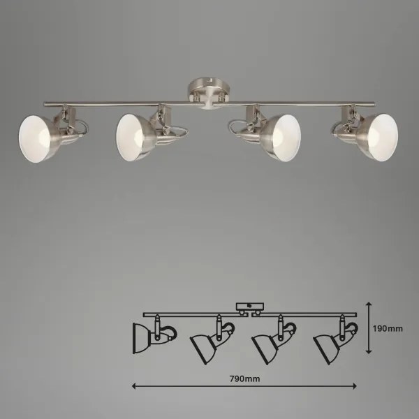Briloner 2049-042 - Spotlámpa 4xE14/40W/230V, ezüst