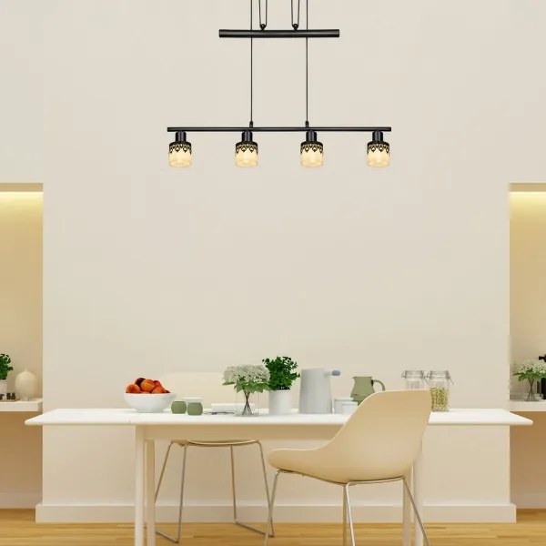 Rabalux 5345 - Csillár zsinóron LACEY 4xE14/40W/230V