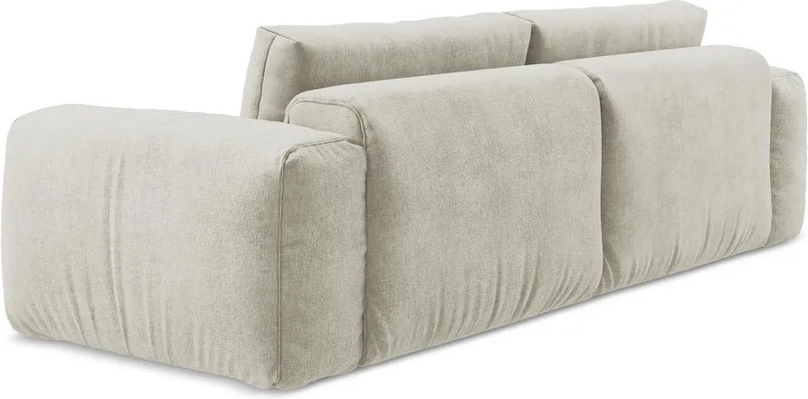 Bézs zsenília kinyitható kanapé 275 cm Kuki – Makamii