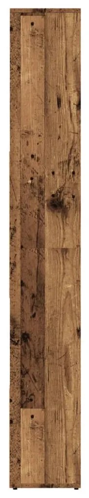 antik fa színű szerelt fa könyvespolc 67 x 24 x 161 cm