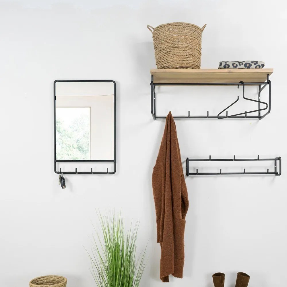 Fali tükör fogassal 40x60 cm Clint – Spinder Design