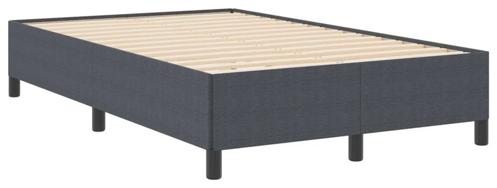 vidaXL Ágykeret Sötétszürke 120 x 190 cm Bársony anyag