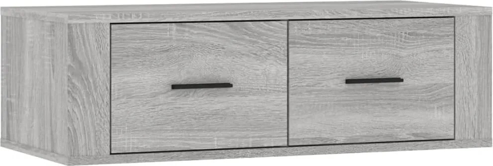 vidaXL szürke sonoma színű szerelt fa függő TV-szekrény 80x36x25 cm