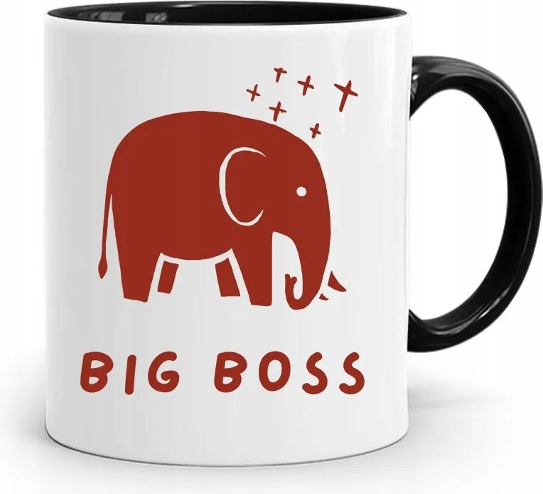 Fekete Bögre Ajándék Big Boss Főnöknek fényképes nyomtatással